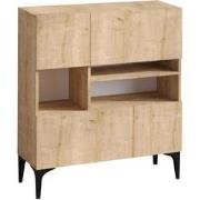 Buffet 3 nissen en 4 deuren eiken saffier decor H125 cm - Krista