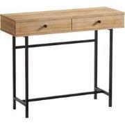 Console 2 laden eiken en zwart decor L100 cm - Esta