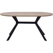 Eettafel Ovaal 180cm - Naturel MDF - X-poot - Julian