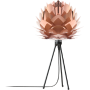 Silvia Mini tafellamp copper - met tripod zwart - Ø 32 cm