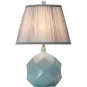 Fine Asianliving Chinese Tafellamp Porselein met Kap Blauw Art