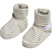 Baby's Only Slofjes Stripe - Urban Green - 0-3 mnd - 95% ecologisch ka...