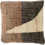 J-line - Kussen Dakar Polyester Creme/bruin - 48.5x48.5x10cm