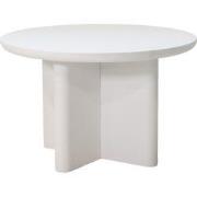 Eettafel Rond 120cm - Wit betonlook - Miso