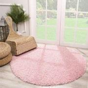 Tapijtenloods Loca Shaggy Rond Vloerkleed Licht Roze Hoogpolig- 80 CM ...