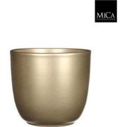 Tusca pot rond goud h14xd14,5 cm