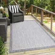 Tapijtenloods Sun In- & Outdoor Vloerkleed Laagpolig Grijs- 80x250 CM