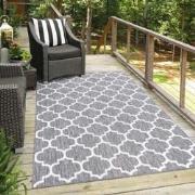 Tapijtenloods Sun In- & Outdoor Vloerkleed Laagpolig Grijs- 240x340 CM