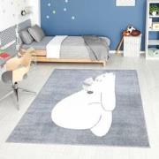 Tapijtenloods Vloerkleed Beer Laagpolig Anime Kids Grijs Creme- 190x28...