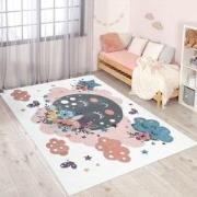 Tapijtenloods Vloerkleed Wolken Laagpolig Anime Kids Multi Creme- 190x...