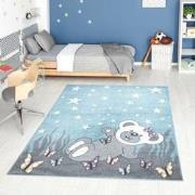 Tapijtenloods Vloerkleed Teddy Laagpolig Anime Kids Blauw- 190x280 CM