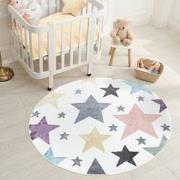 Tapijtenloods Vloerkleed Stars Rond Laagpolig Anime Kids Creme Multi- ...