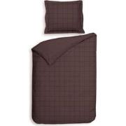 Heckett & Lane Dekbedovertrek Diamante Marsala Brown 140 x 200 220 cm ...