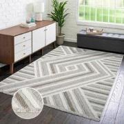 Tapijtenloods Vloerkleed Lindo Modern Woonkamer Beige Laagpolig- 160x2...