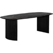 Eettafel Deens Ovaal 200cm - Zwart Mangohout - Feline