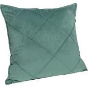 QUVIO Kussenhoes met ruit patroon - 50 x 50 cm - Fluweel - Eucalyptus ...