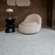 Rond Wollen Vloerkleed Palermo Beige/Grijs Eva Interior Beige,Grijs - ...