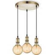 Home Sweet Home hanglamp pendel Vintage 3 lichts rond - Brons