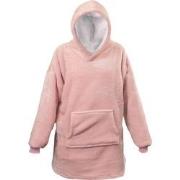 Oversized fleece hoodie oudroze