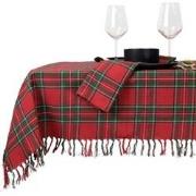 Tafelkleed Tafelkleed Xmas tartan 150x200 cm red