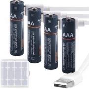 4Pack Aaa Rechargeable Batteries 750Mwh Usb Charging