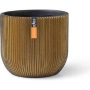 Pot bol Groove 10x9 zwart goud