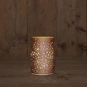 B.O.T. Cylinder Glass Matt Bronze With Stars 10X15 cm