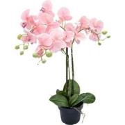 Orchidee kunstplant 3-tak 68 cm, roze