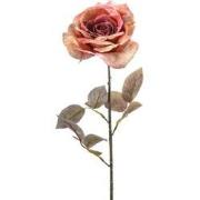 Kunstbloem rose zoe old pink, 68 cm