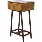 BePureHome Skybox Sidetable - Hout/Metaal - Naturel - 70x45x30