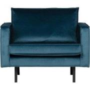 BePureHome Rodeo Fauteuil - Velvet - Blauw - 85x105x86