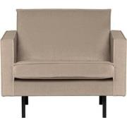 BePureHome Rodeo Fauteuil - Velvet - Khaki - 85x105x86