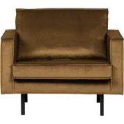 BePureHome Rodeo Fauteuil - Velvet - Honing Geel - 85x105x86