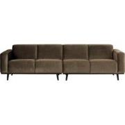 BePureHome Statement 4-Zitsbank - Fluweel - Taupe - 77x280x93