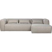 WOOOD Bean Hoekbank Incl. Kussens Rechts - Grijs - 73x305x96