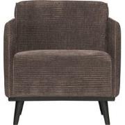 BePureHome Statement Fauteuil Met Arm - Ribstof - Taupe - 77x72x93