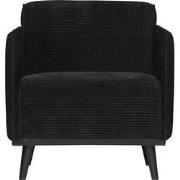 BePureHome Statement Fauteuil Met Arm - Ribstof - Graphite - 77x72x93