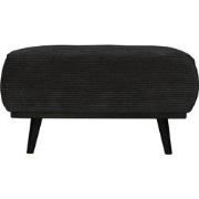 BePureHome Statement Hocker - Brede Platte Rib - Graphite - 40x80x55