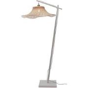 Vloerlamp Ibiza - Bamboe Wit/Naturel - 83x65x176cm