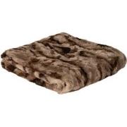 PTMD Clarisse Brown Artificial Fur Plaid Rectangle S