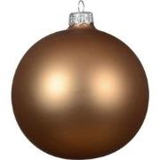 Kerstballen glas d10 cm pec.bruin 4st S