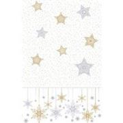 Tafelkleed l138b220 cm snowstars wht