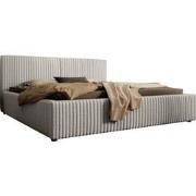 Meubella Tweepersoonsbed Infinity - Grijs - Fluffy ribstof - 180x200 c...