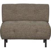 WOOOD Lloyd Fauteuil - Polyester - Donkerbruin Melange - 75x90x90