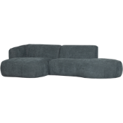 WOOOD Polly Chaise Longue Links - PES - Blauw/Groen - 71x258x150/105