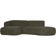 WOOOD Polly Chaise Longue Links - PES - Warm Groen - 71x258x150/105