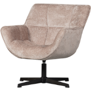 WOOOD Wibo Draaifauteuil - Chenille - Taupe - 94x71x83