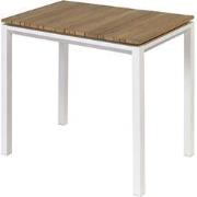 Exotan Milan Tuintafel - Aluminium - Naturel/Wit - 74x90x90