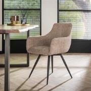 Eetkamerstoelen Luciano bouclé set van 2