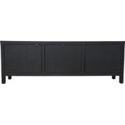 HSM Collection-Tv Meubel 3 Deur-160x42x55-Zwart-Teak Fineer